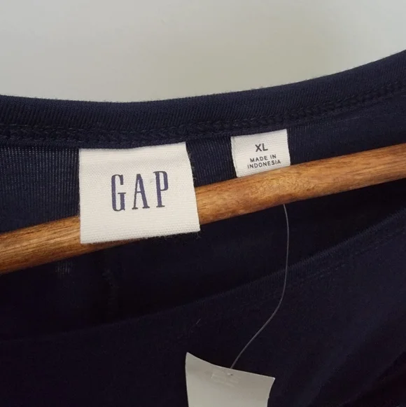 NWT GAP Blue Long Sleeve Tunic Midi Dress - Picture 2 of 4